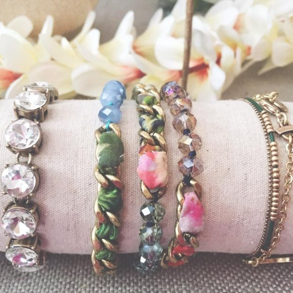 Chloe + Isabel RARE Liberty of London Rochester Fabric Multi Wrap Bracelet - Picture 1 of 4